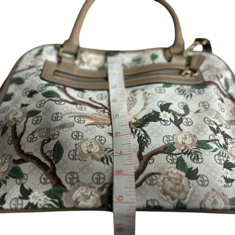 Giani Bernini‎ Women's Floral Dome Satchel Bag Neutral Design